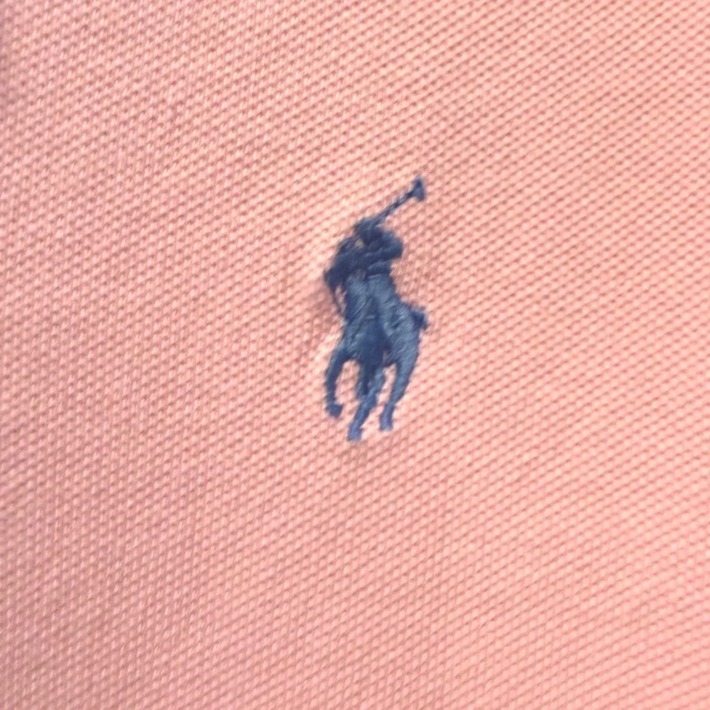 Polo Ralph Lauren Mens XL Pink Classic Fit Polo Shirt Blue‎ Pony Logo